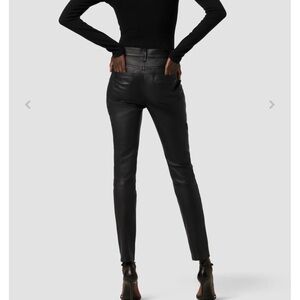 Hudson 100% Lamb Leather Barbara High Rise Super Skinny Size 28
